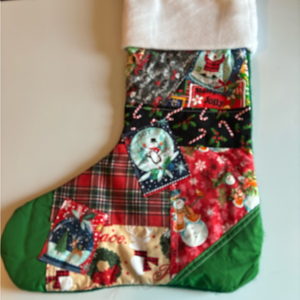 Christmas stocking - quilted and lined